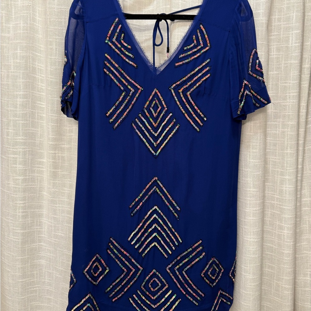 French Connection Royal Blue Sequin Dress